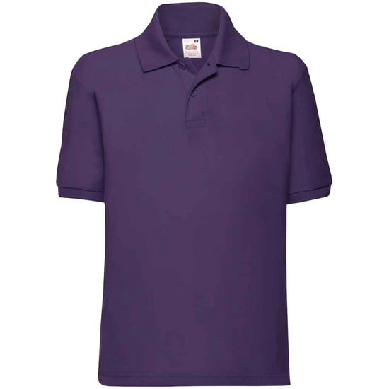 Fruit of the Loom Kinder Poly/Baumwolle Pique Polo Shirt (Violett) - Image 1