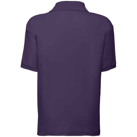 Fruit of the Loom Kinder Poly/Baumwolle Pique Polo Shirt (Violett) - Image 2