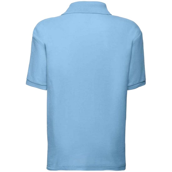 Fruit of the Loom Kinder Poly/Baumwolle Pique Polo Shirt (Himmelblau) - Image 2