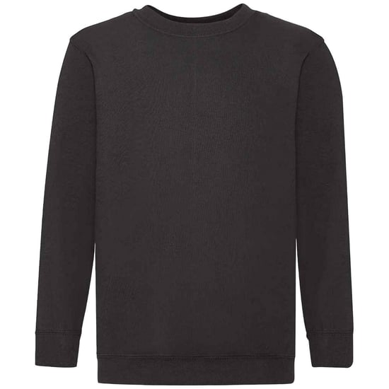 Fruit of the Loom Kinder Klassik Drop Schulter Sweatshirt (Schwarz) - Image 1