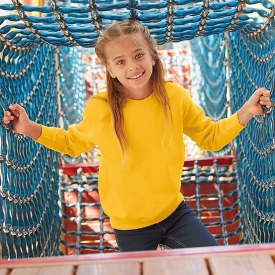 Fruit Of The Loom Kinder Pullover Klassik 80/20 (Sonnenblumengelb) - Image 3