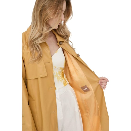 Boss - "Cadomi" Trenchcoat für Damen, Veganes Leder (Gelb) - Image 4