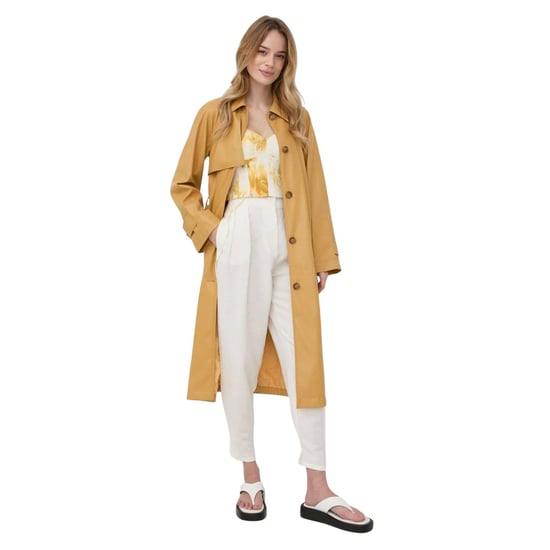 Boss - "Cadomi" Trenchcoat für Damen, Veganes Leder (Gelb) - Image 5