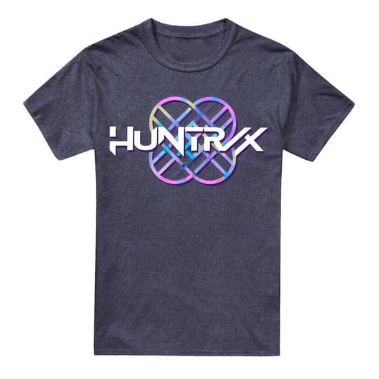 K-Pop Demon Hunters - "Huntr/X" T-Shirt für Herren/Damen Unisex, Logo, meliert (Marine) - Image 1