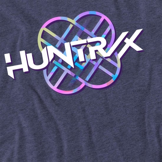 K-Pop Demon Hunters - "Huntr/X" T-Shirt für Herren/Damen Unisex, Logo, meliert (Marine) - Image 2