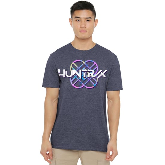 K-Pop Demon Hunters - "Huntr/X" T-Shirt für Herren/Damen Unisex, Logo, meliert (Marine) - Image 4