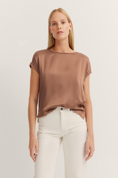 Bugatti Damen T-Shirt aus weichem Materialmix - Image 1