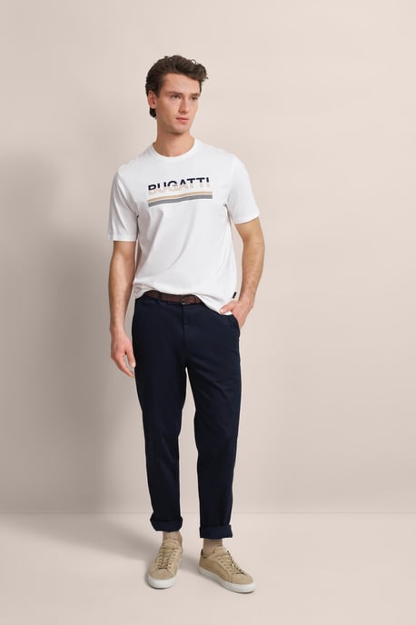Bugatti Herren T-Shirt mit gummiertem Logo-Print - Image 4