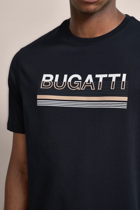 Bugatti Herren T-Shirt mit gummiertem Logo-Print - Image 5