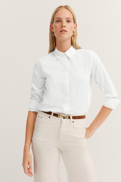 Bugatti Damen Hemdbluse aus Baumwoll-Leinen-Mix - Image 1