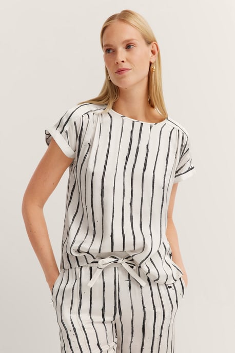 Bugatti Damen Blusen-Shirt mit Streifenprint - Image 1