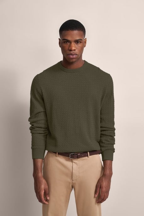 Bugatti Herren Pullover mit Geflechtstruktur - Image 1
