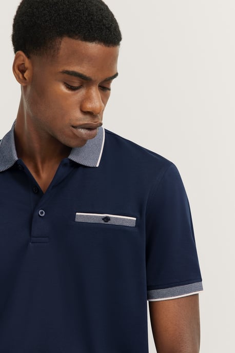 Bugatti Herren Polo mit dezenten Kontraststreifen - Image 4