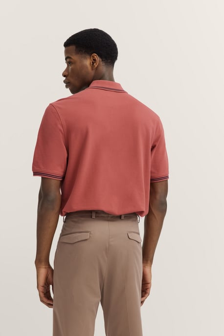 Bugatti Herren Polo mit Kontraststreifen und Bruststickerei - Image 2