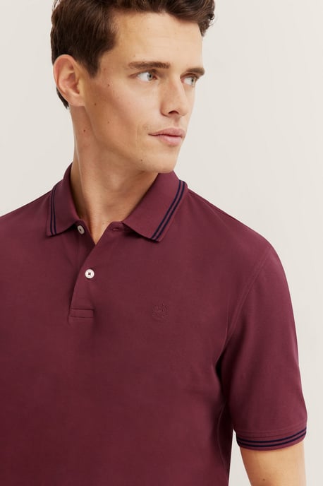 Bugatti Herren Polo mit Kontraststreifen und Bruststickerei - Image 4