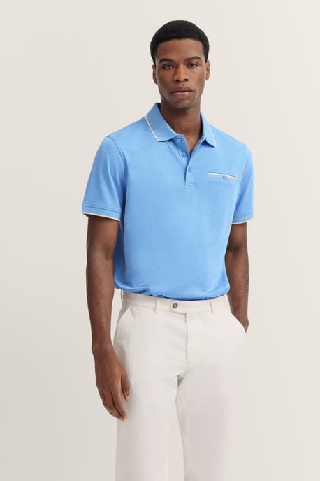 Bugatti Herren Polo mit dezenten Kontraststreifen - Image 1