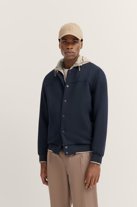 Bugatti Herren Sweatjacke mit sportlichem Collegekragen - Image 1