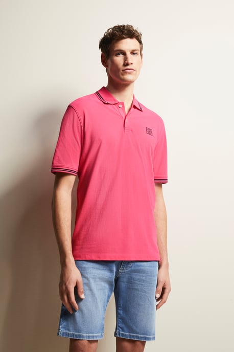 Bugatti Herren Polohemd mit Kontraststreifen - Image 1