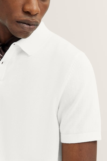 Bugatti Herren Strick-Polo kurzarm in feiner Strickstruktur - Image 4