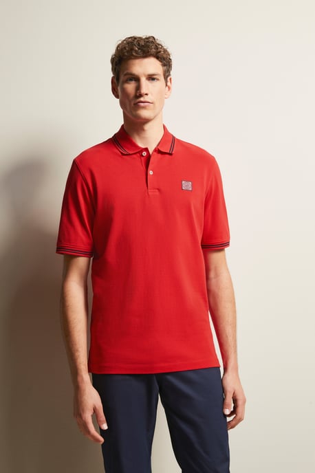 Bugatti Herren Polohemd mit Kontraststreifen - Image 1