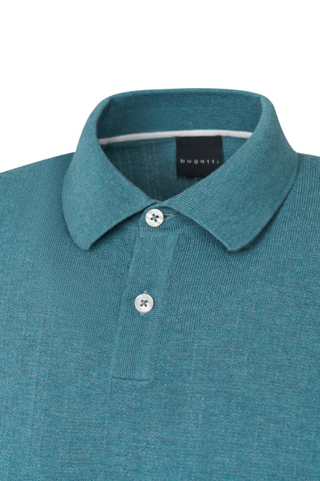 Bugatti Herren Strick-Polo kurzarm in feiner Strickstruktur - Image 5