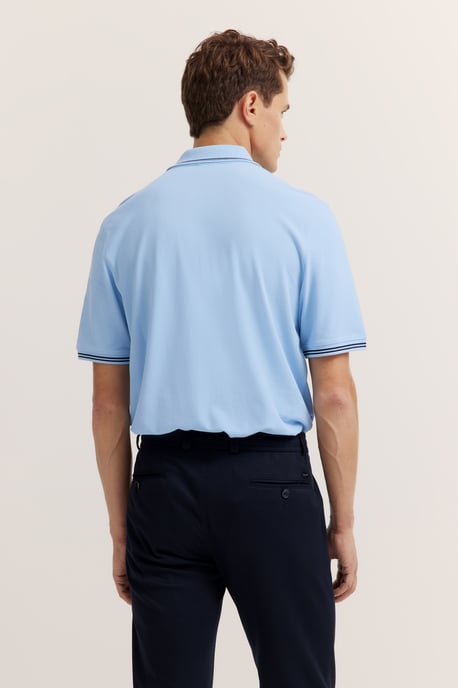 Bugatti Herren Polo mit Kontraststreifen und Bruststickerei - Image 2