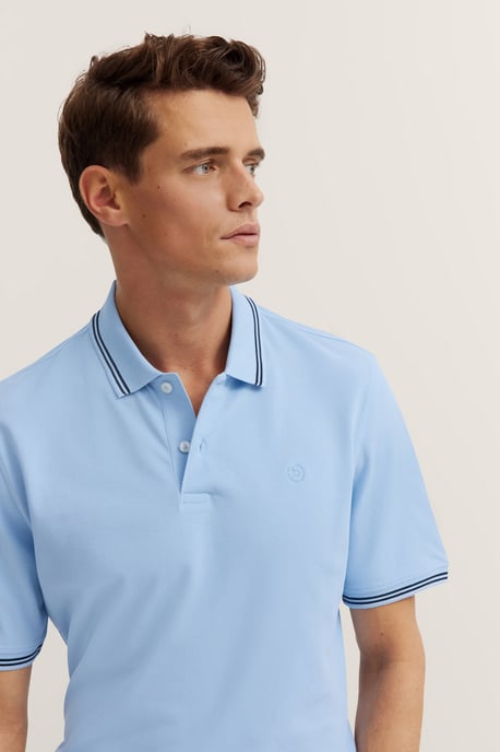 Bugatti Herren Polo mit Kontraststreifen und Bruststickerei - Image 4