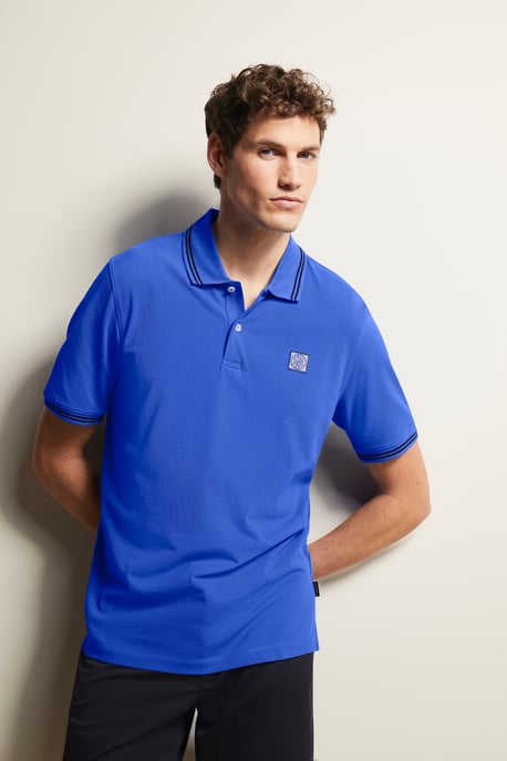 Bugatti Herren Polohemd mit Kontraststreifen - Image 1