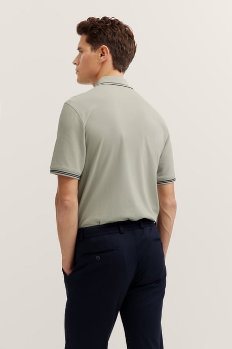 Bugatti Herren Polo mit Kontraststreifen und Bruststickerei - Image 2