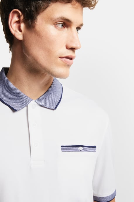 Bugatti Herren Polohemd mit Kontraststreifen - Image 4