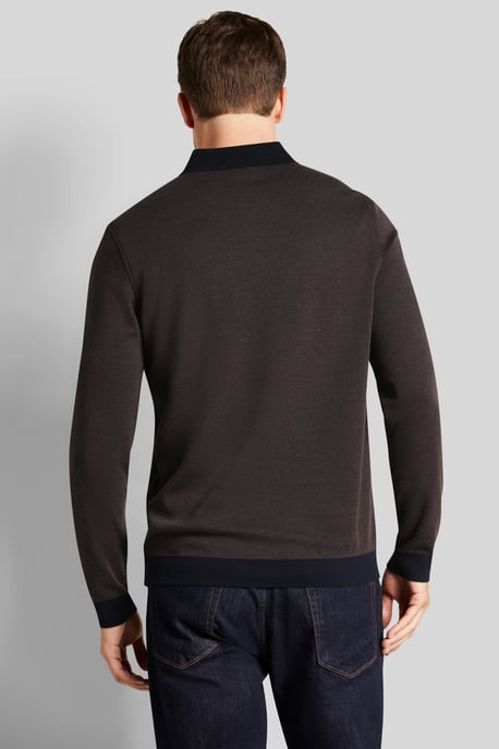 Bugatti Herren Langarmpolo in 2-tone-Optik - Image 2