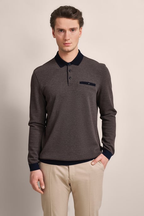 Bugatti Herren Poloshirt mit Strukturkragen - Image 1