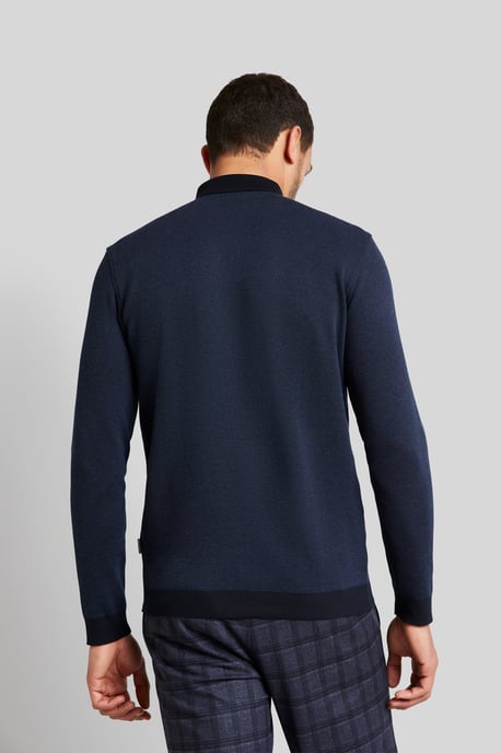 Bugatti Herren Langarmpolo in 2-tone-Optik - Image 2