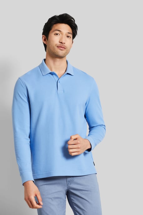 Bugatti Herren Langarmpolo aus reiner Baumwolle - Image 1