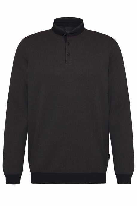 Bugatti Herren Langarmpolo mit Stehkragen - Image 3