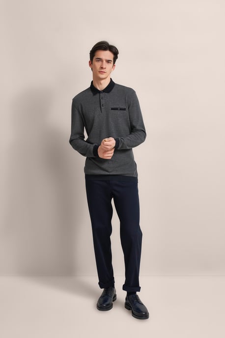 Bugatti Herren Poloshirt mit Strukturkragen - Image 3