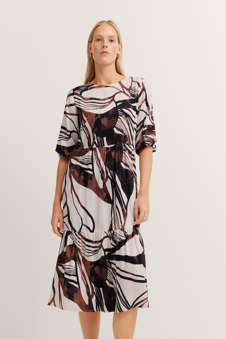 Bugatti Damen Sommerkleid mit Volants & Teilungsnähten - Image 1