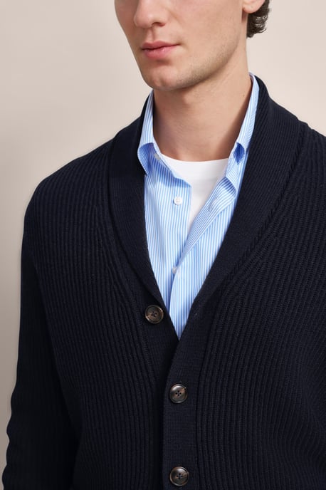 Bugatti Herren Strickjacke mit Schalkragen - Image 4