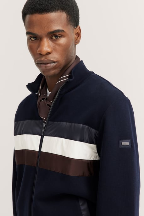 Bugatti Herren Sweatjacke mit Reißverschluss und Stehkragen - Image 4