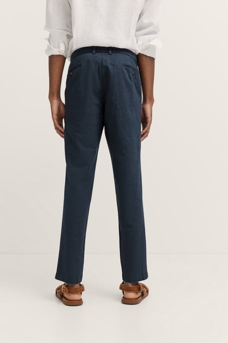 Bugatti Herren Bundfaltenhose mit Baumwoll-Leinen-Mix - Image 2
