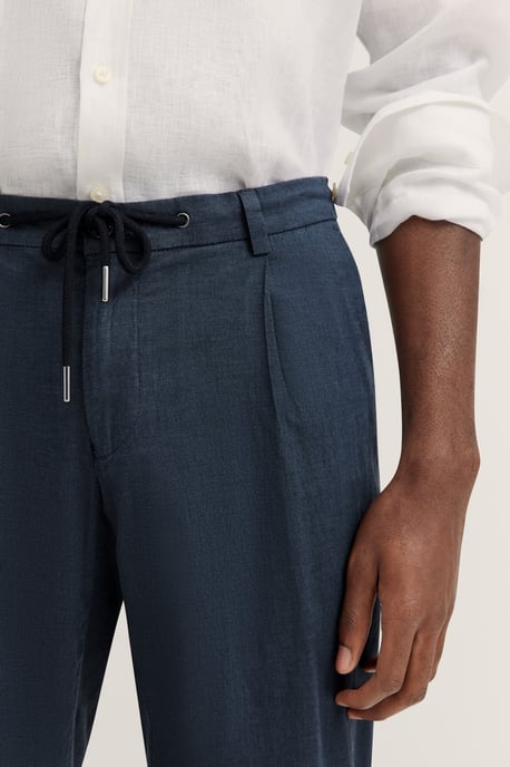 Bugatti Herren Bundfaltenhose mit Baumwoll-Leinen-Mix - Image 5