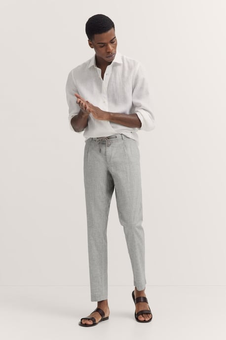 Bugatti Herren Bundfaltenhose mit Baumwoll-Leinen-Mix - Image 4