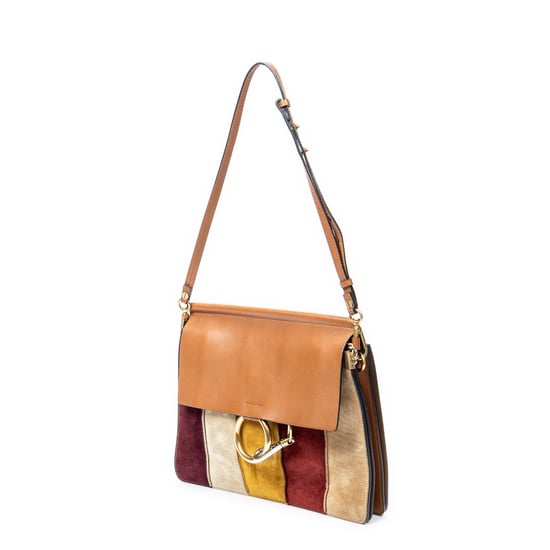 Medium Faye Shoulder Striped Patchwork  Umhängetasche - Image 2