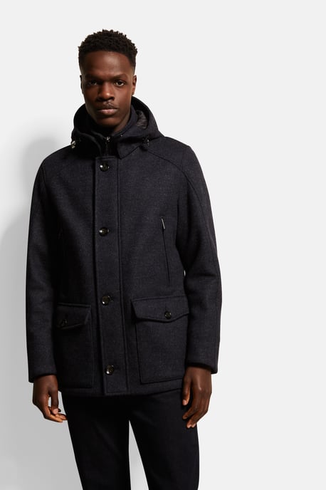 Bugatti Herren Wolljacke mit abnehmbarer Kapuze - Image 1