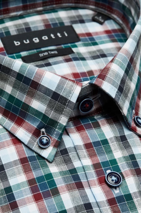 Bugatti Herren Karriertes Hemd mit Button-Down-Kragen - Image 5