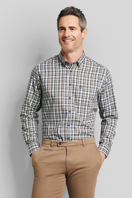 Bugatti Herren Karriertes Hemd mit Button-Down-Kragen - Image 1