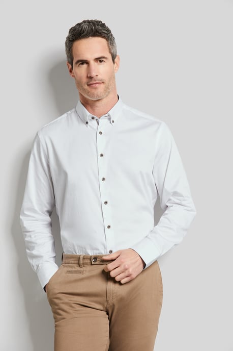 Bugatti Herren Langarmhemd mit Button-Down-Kragen - Image 1