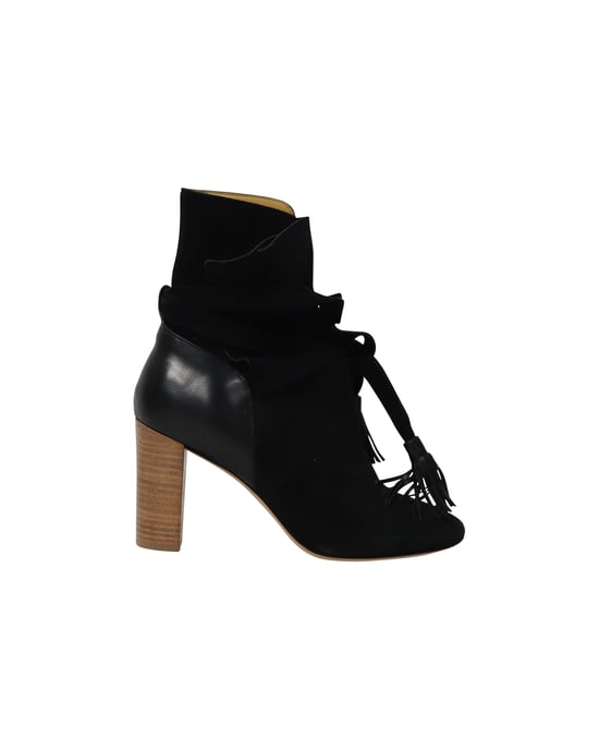Ba&Sh – Stiefeletten mit Blockabsatz aus schwarzem Wildleder - Image 1