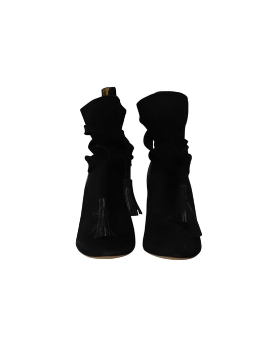 Ba&Sh – Stiefeletten mit Blockabsatz aus schwarzem Wildleder - Image 2