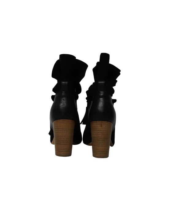 Ba&Sh – Stiefeletten mit Blockabsatz aus schwarzem Wildleder - Image 4